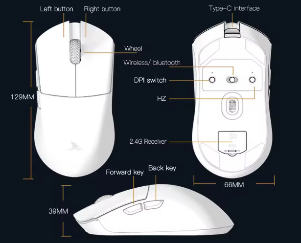 Mouse Motospeed Darmoshark M3 - Preto (Miniatura 6)